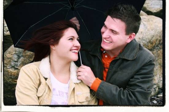 Here Sam and Dave braved the rainy weather and had their photo shoot on these rocks.