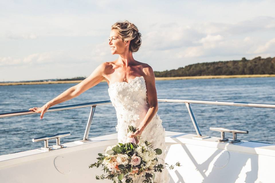 Wedding on boat