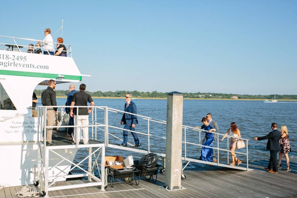 Wedding on boat