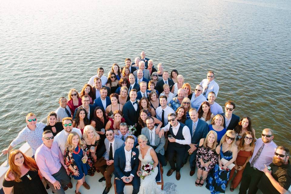 Wedding on boat