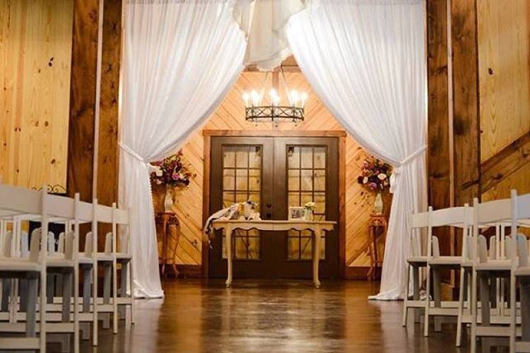 Indoor ceremony setup