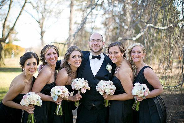 Groom and bridesmaids