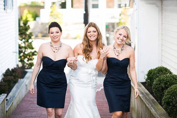 Bride and bridesmaids