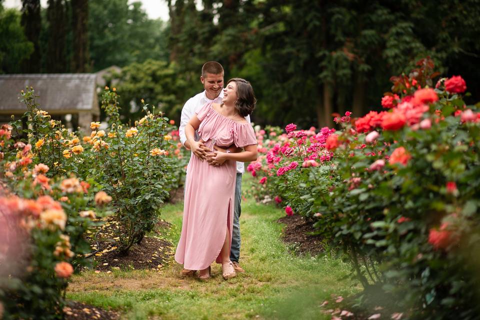 Raleigh Rose Garden Engagement