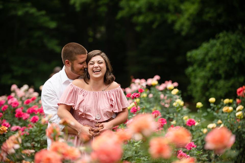 Raleigh Rose Garden Engagement