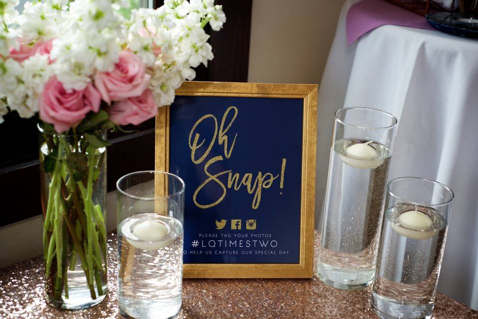 Table decor and card