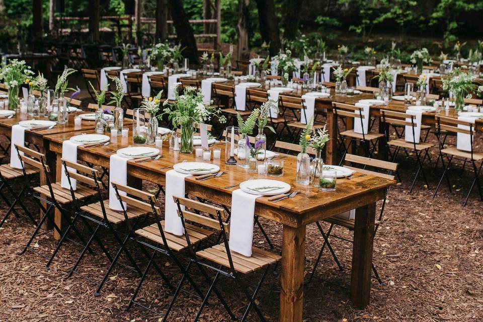 Farmhouse tables and chairs