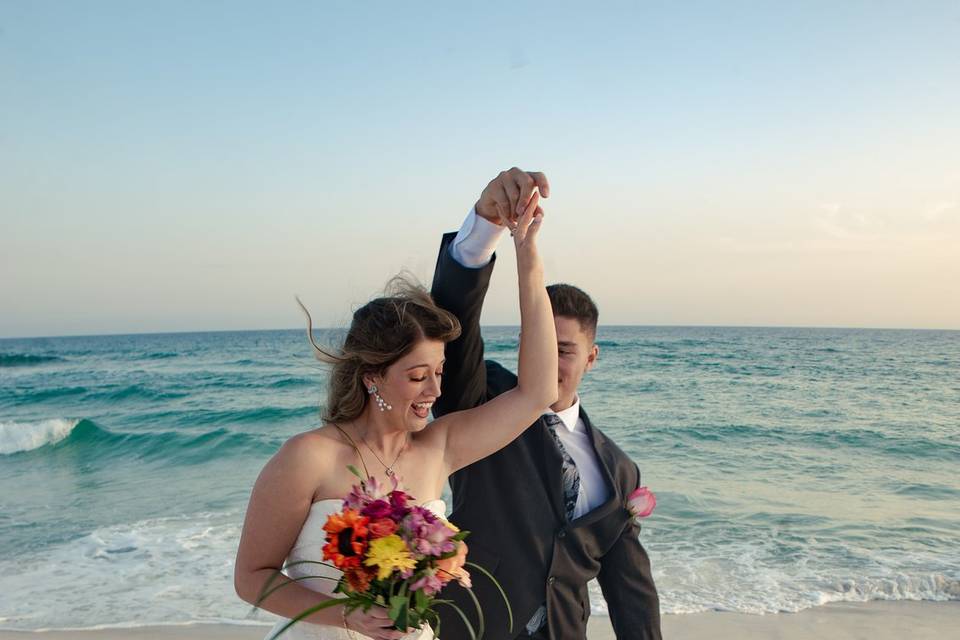 Bride and Groom Dancing