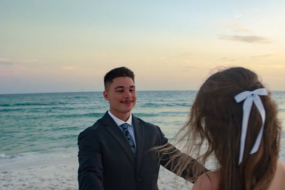 Bride and Groom Dancing