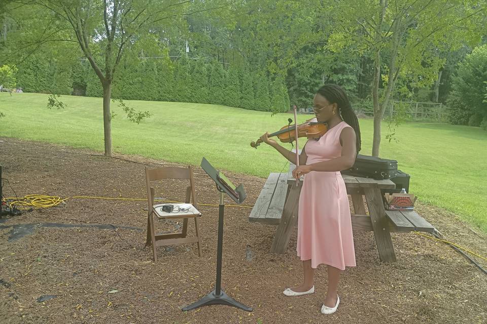 Violin Outdoor Wedding