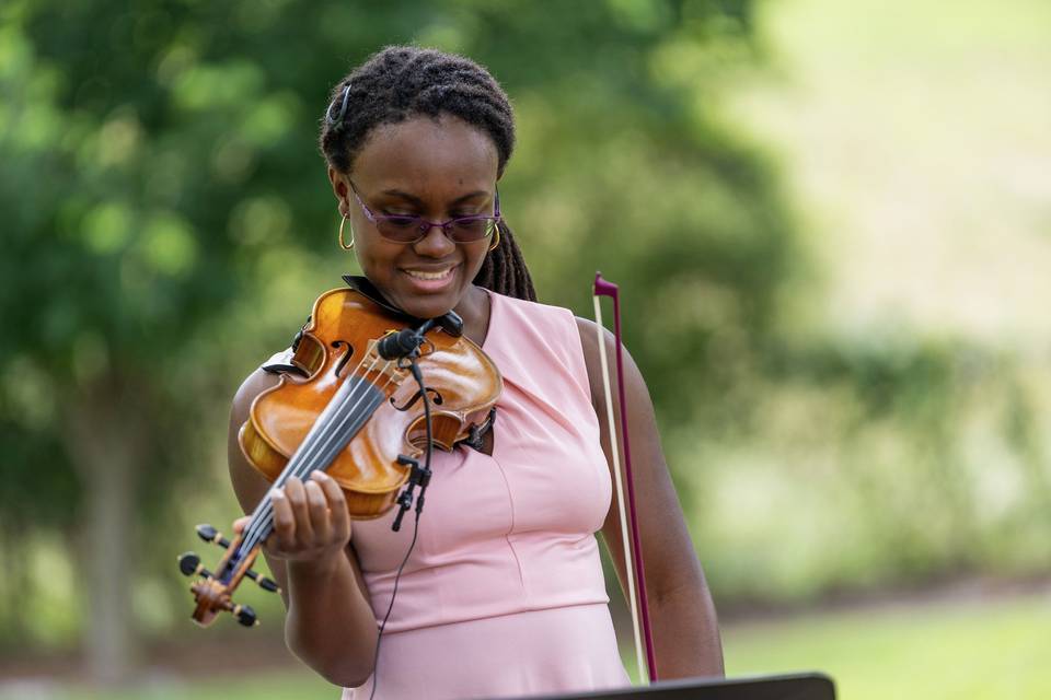Violin at Outdoor Wedding