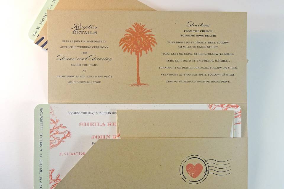 Destination Ticket Invitations