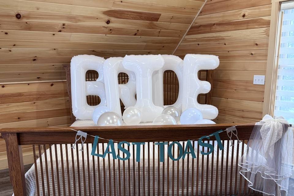 Bridal room setup