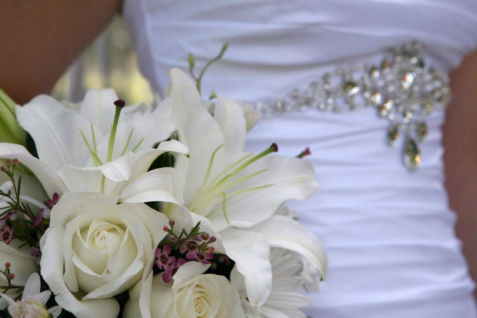 Beautiful flowers and bling