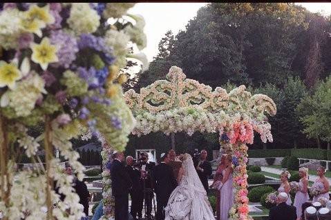Outdoor wedding ceremony
