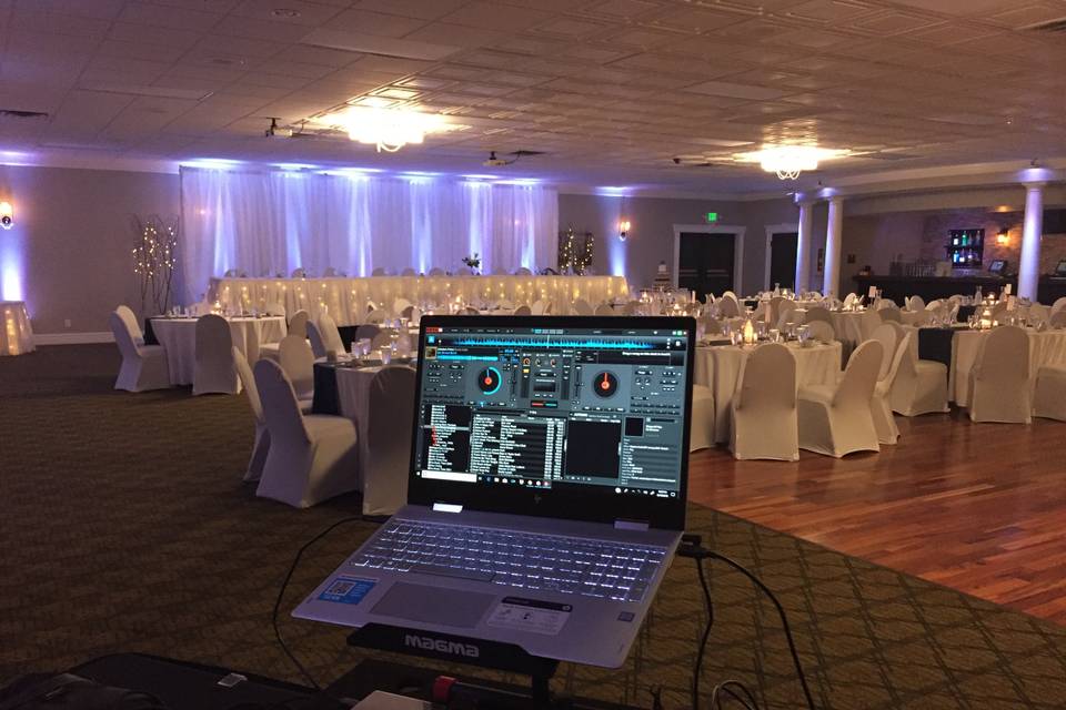 DJ booth setup