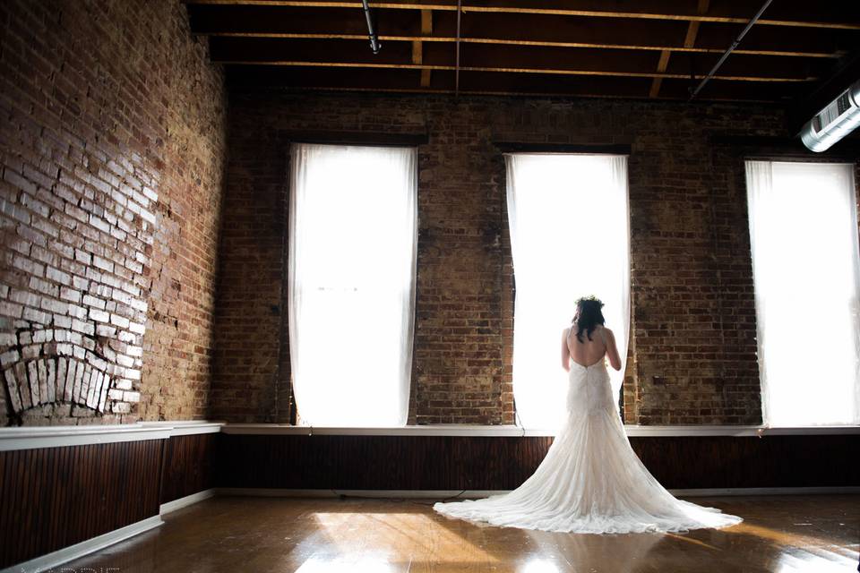 Bride by the window