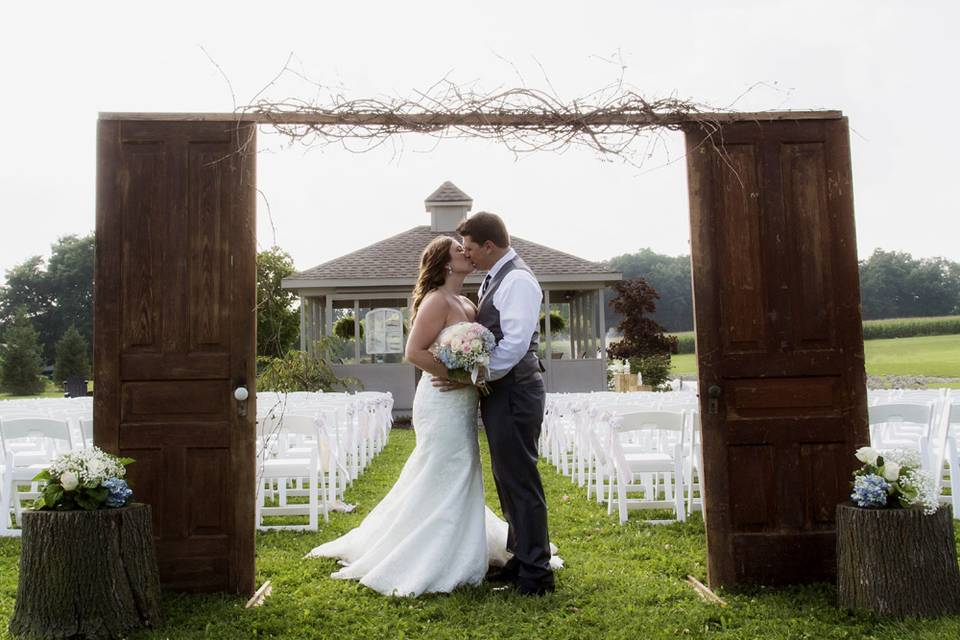 Vintage door arbor