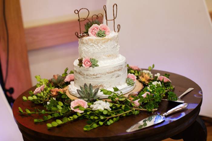 Cake on library table