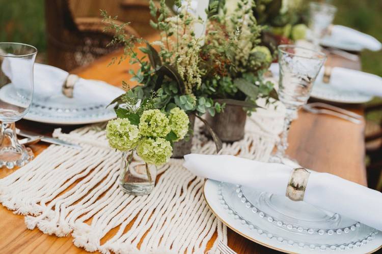 Harvest Table beautiful dishes