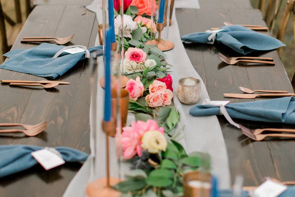 Outdoor Tent Reception at Sandy Creek Barn