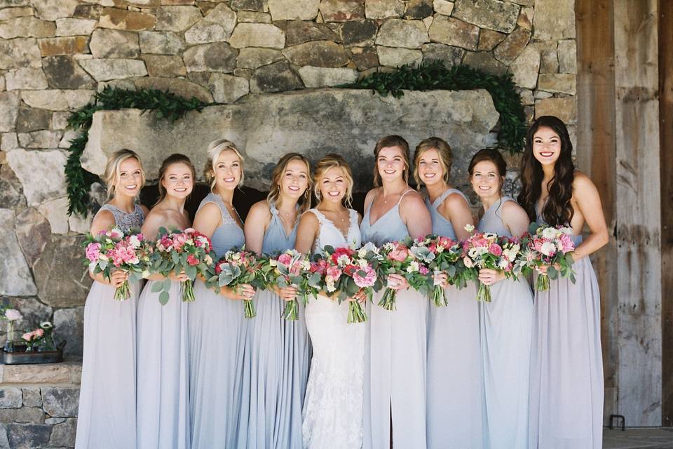 The bride with her best girls!