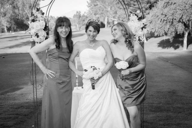 The bride and bridesmaids