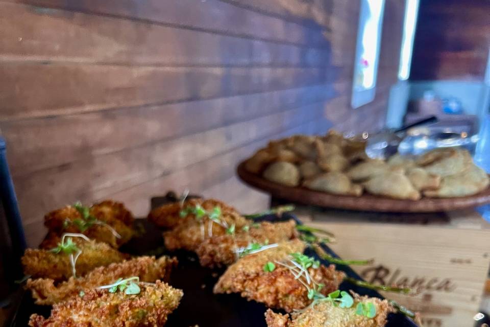 Fried squash blossoms