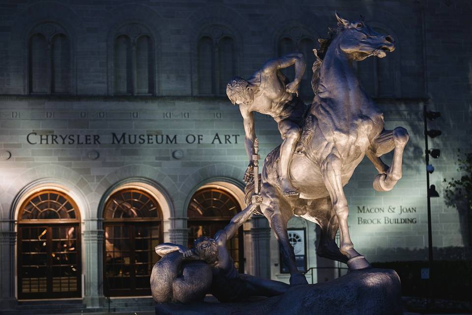 Front of Museum at Night