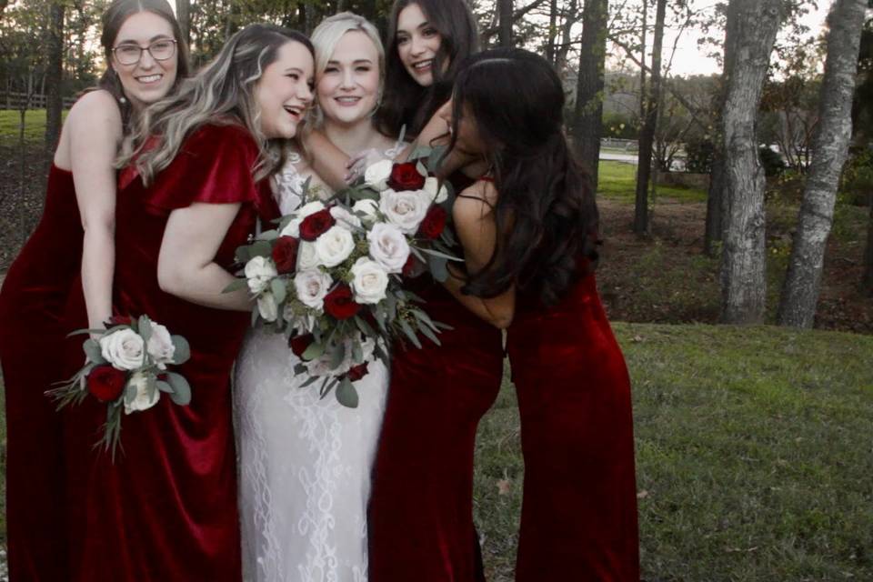 The bride and her tribe