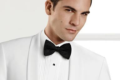 Slim fit white dinner jacket