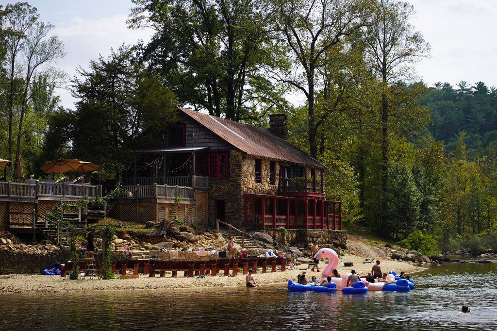 brown mountain beach resort wedding