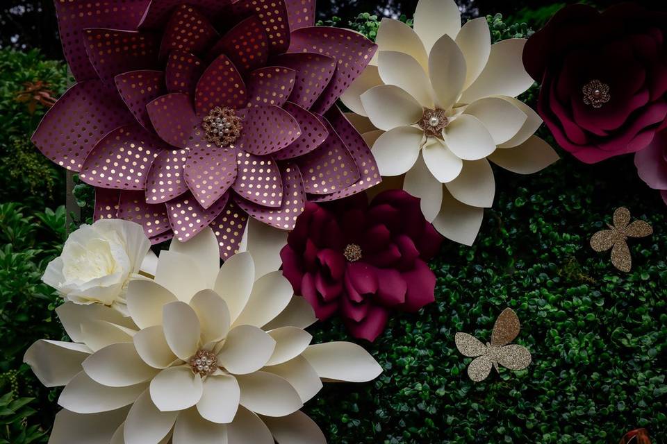 Hand made paper flowers