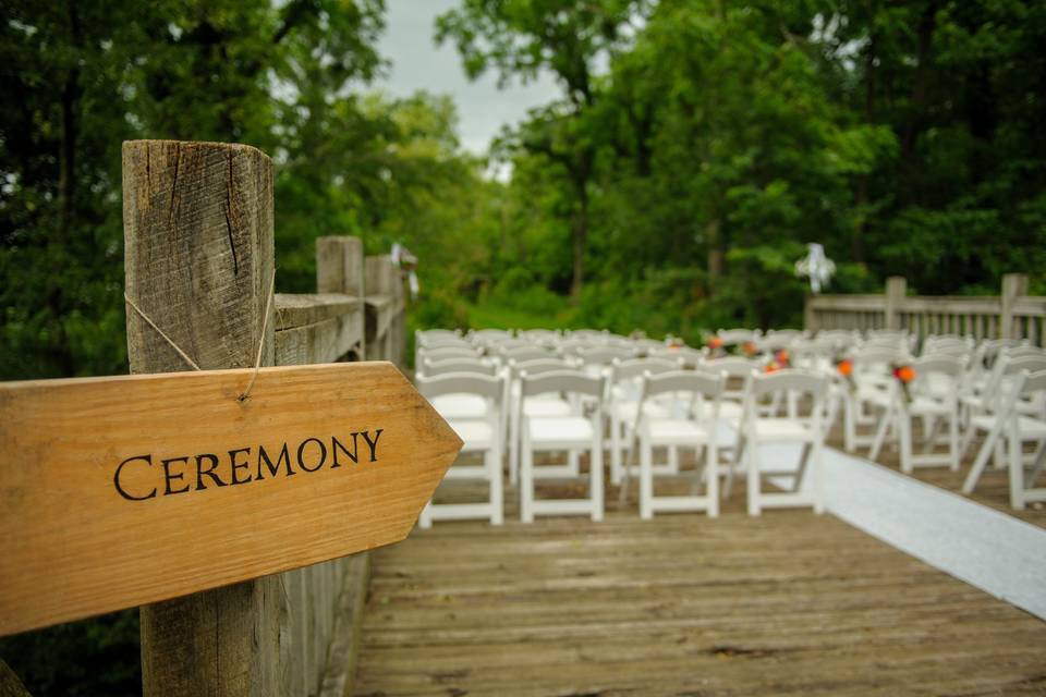 Wedding ceremony setup