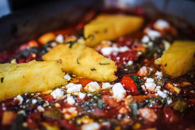 Crispy Polenta & Rst. Veg