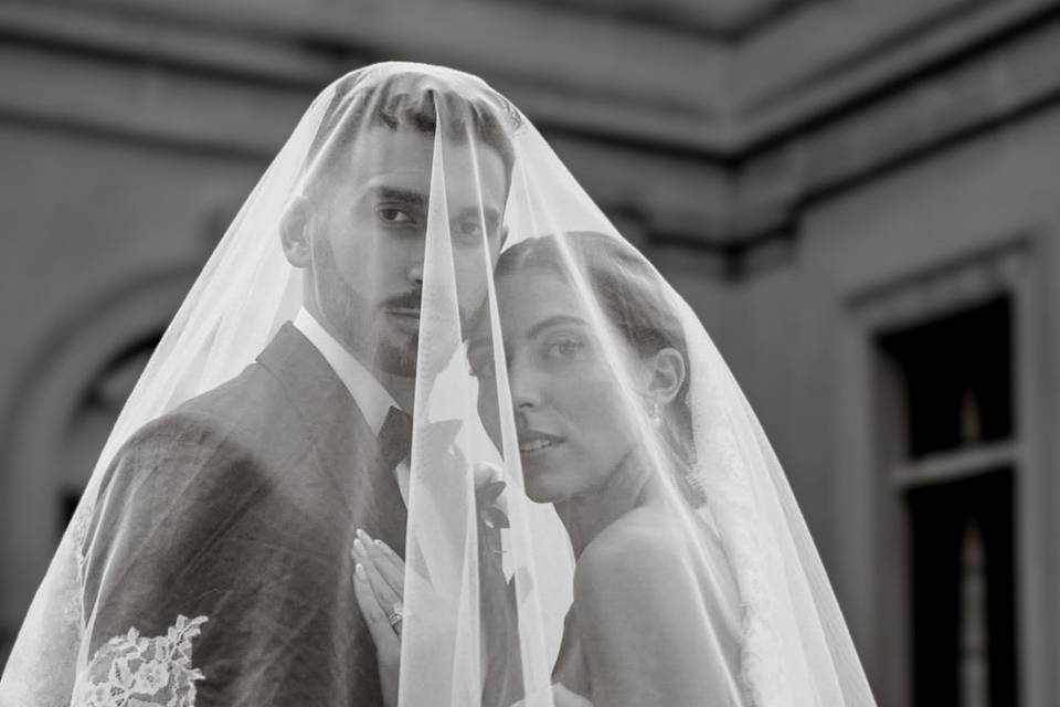 Romantic wedding portrait
