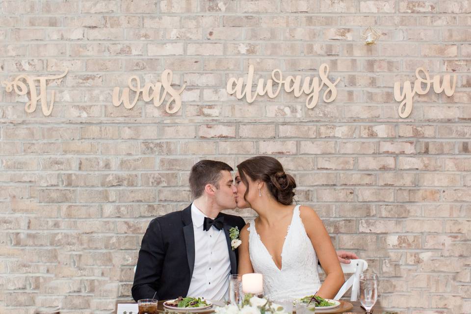 Kissing | Raleigh Wedding/Six Foot Photo