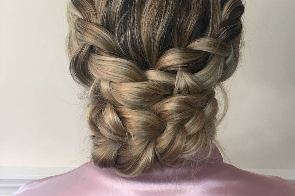 Braided low bun