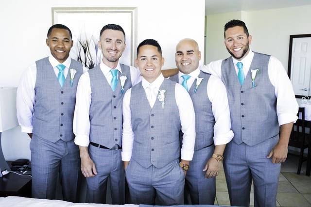The groom with friends