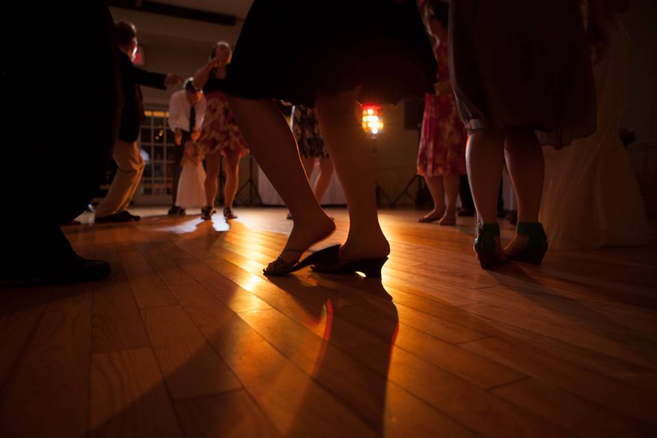 Feet on the dance floor