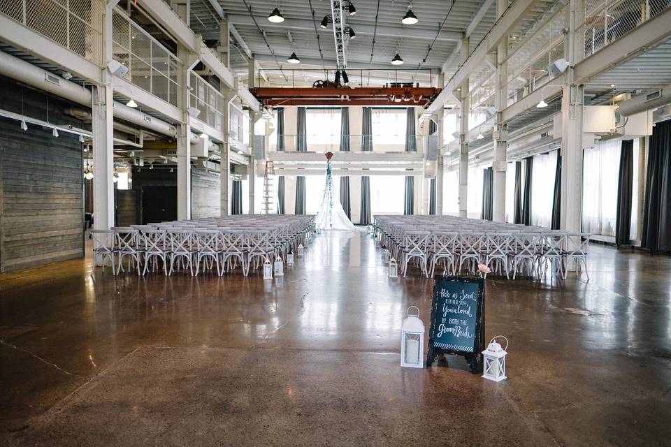 Ceremony venue setup