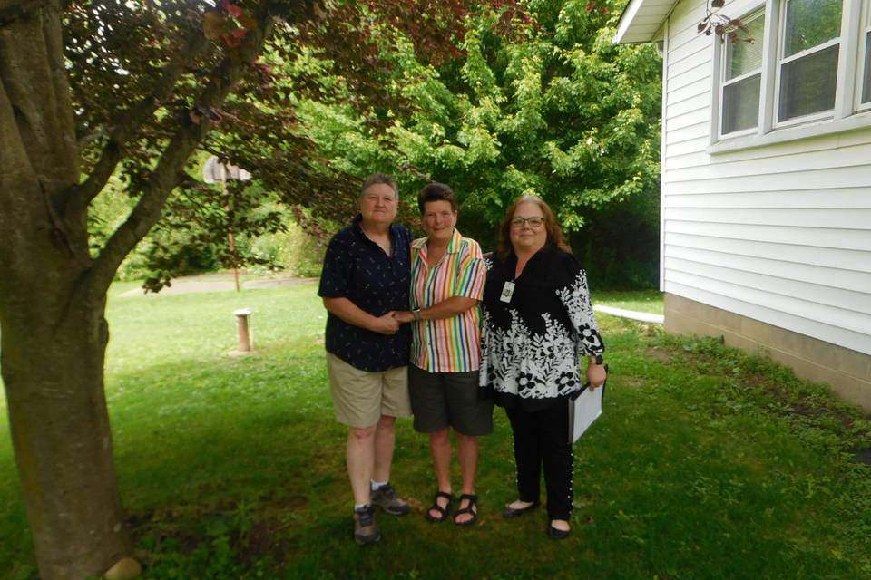 Trish and Lois Home Wedding