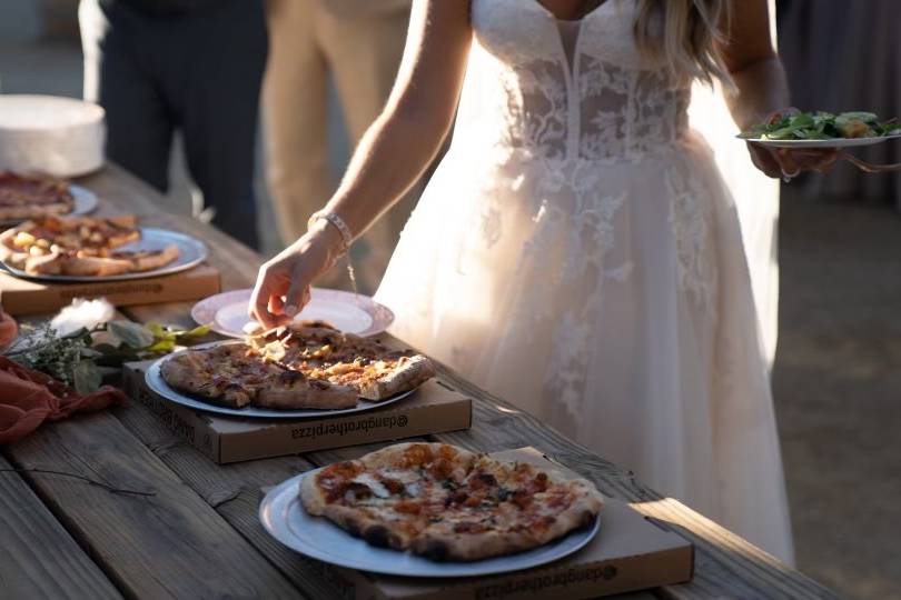 Pizza at the reception