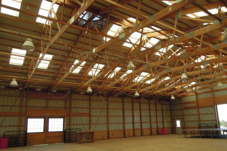 Inside the barn