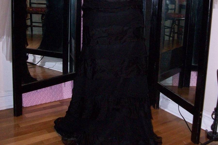 Dress dyed black