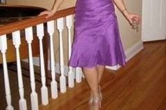 Dress dyed purple and restyled