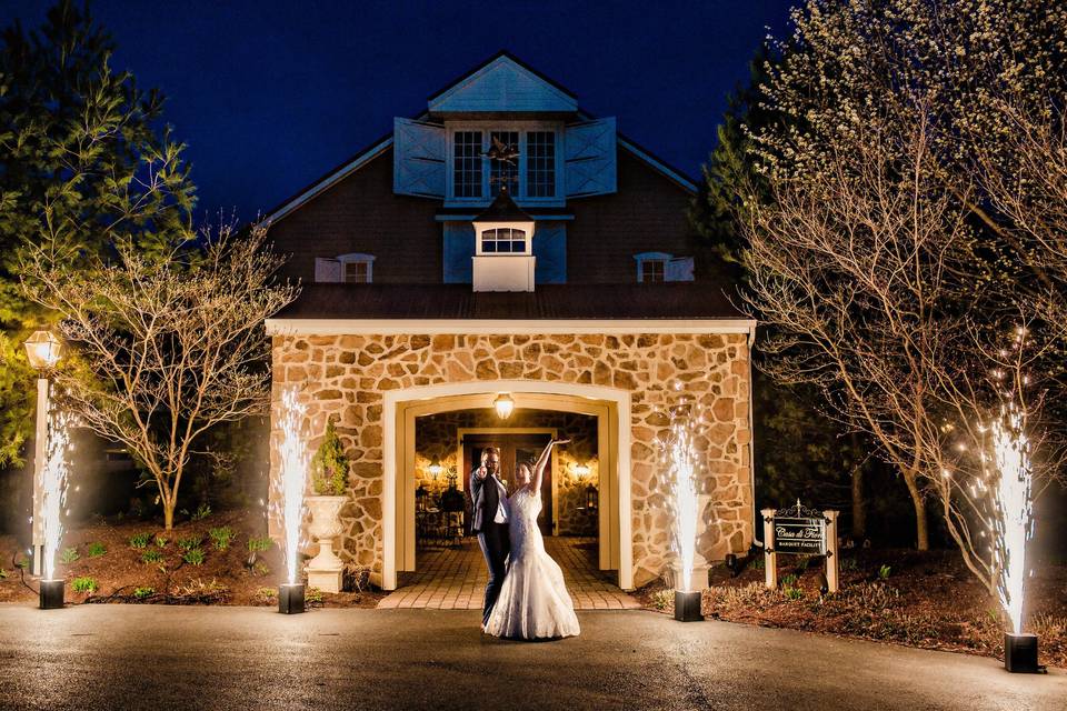 The bride and groom