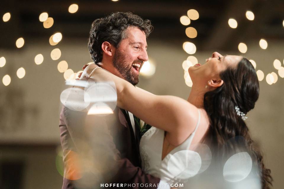 Bride dancing