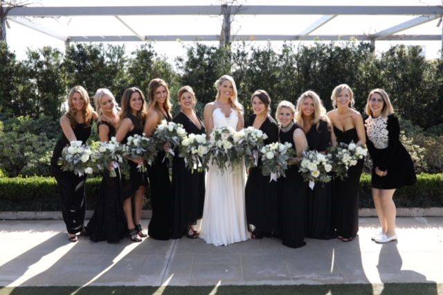 Bride and bridesmaids