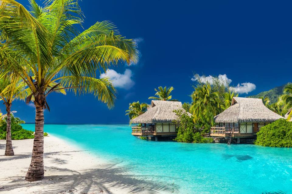Overwater bungalow's in Fiji